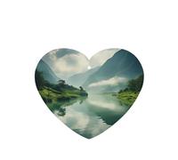 Poezjzw Ambientadores de coche con aroma a lavanda en forma de corazón, patrón de paisajes, 4 tabletas de aromaterapia para armario y zapatos