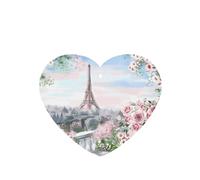 Poezjzw Ambientadores de coche con aroma a lavanda en forma de corazón, torre Eiffel, patrón de vista de París, 6 unidades, tabletas de aromaterapia para armario, zapatero, eliminar