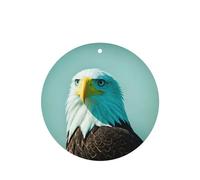 Poezjzw Ambientadores de coche con diseño de águila valiente, 6 unidades, forma redonda, para colgar, tabletas de aromaterapia, ambientadores perfumados para dormitorio y baño