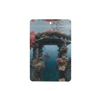 Poezjzw Ambientadores de coche con diseño de arquitectura submarina, 4 unidades, rectangulares colgantes, tabletas de aromaterapia, ambientadores perfumados para dormitorio, armario, zapatos