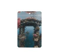 Poezjzw Ambientadores de coche con diseño de arquitectura submarina, 6 unidades, rectangulares colgantes, tabletas de aromaterapia, ambientadores perfumados para dormitorio, armario, zapatos