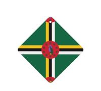 Poezjzw Ambientadores de coche con diseño de bandera de la Commonwealth de Dominica, 4 unidades, tabletas cuadradas de aromaterapia, ambientadores perfumados para dormitorio, baño