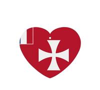 Poezjzw Ambientadores de coche con diseño de bandera de las islas Wallis y Futuna, 6 unidades, en forma de corazón, para colgar en tabletas de aromaterapia, ambientadores perfumados para dormitorio y