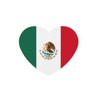 Poezjzw Ambientadores de coche con diseño de bandera de México, 6 unidades, en forma de corazón, para colgar en tabletas de aromaterapia, ambientadores perfumados para dormitorio y baño