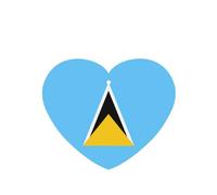 Poezjzw Ambientadores de coche con diseño de bandera de Santa Lucía, 4 unidades, en forma de corazón, para colgar en tabletas de aromaterapia, ambientadores perfumados para dormitorio y baño