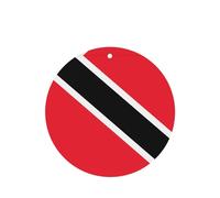 Poezjzw Ambientadores de coche con diseño de bandera de Trinidad y Tobago, 4 unidades, forma redonda, para colgar en tabletas de aromaterapia, ambientadores perfumados para dormitorio y baño