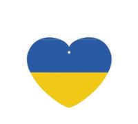 Poezjzw Ambientadores de coche con diseño de bandera de Ucrania, 4 unidades, en forma de corazón, para colgar en tabletas de aromaterapia, ambientadores perfumados para dormitorio y baño