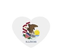 Poezjzw Ambientadores de coche con diseño de bandera del estado de Illinois, 4 piezas en forma de corazón, tabletas de aromaterapia, ambientadores perfumados para dormitorio y baño