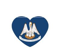 Poezjzw Ambientadores de coche con diseño de bandera del estado de Louisiana, 6 unidades, en forma de corazón, para colgar, tabletas de aromaterapia, ambientadores perfumados para dormitorio y baño