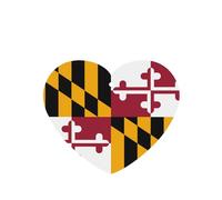 Poezjzw Ambientadores de coche con diseño de bandera del estado de Maryland, 4 unidades, en forma de corazón, para colgar, tabletas de aromaterapia, ambientadores perfumados para dormitorio y baño