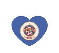 Poezjzw Ambientadores de coche con diseño de bandera del estado de Minnesota, 4 unidades, en forma de corazón, para colgar en tabletas de aromaterapia, ambientadores perfumados para dormitorio y baño
