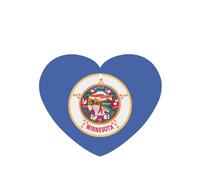 Poezjzw Ambientadores de coche con diseño de bandera del estado de Minnesota, 6 unidades, en forma de corazón, para colgar, tabletas de aromaterapia, ambientadores perfumados para dormitorio y baño