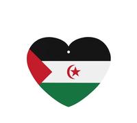 Poezjzw Ambientadores de coche con diseño de bandera del Sahara Occidental, 6 unidades, pastillas de aromaterapia colgantes en forma de corazón, ambientadores perfumados para dormitorio y baño