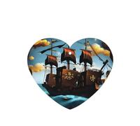 Poezjzw Ambientadores de coche con diseño de barco pirata de caricatura, 4 unidades, pastillas de aromaterapia colgantes en forma de corazón, ambientadores perfumados para dormitorio y baño