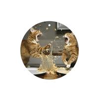 Poezjzw Ambientadores de coche con diseño de batalla de gato, 6 unidades, forma redonda, para colgar, tabletas de aromaterapia, ambientadores perfumados para dormitorio, armario, zapatos