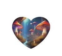 Poezjzw Ambientadores de coche con diseño de bosque de hongos, 4 unidades, pastillas de aromaterapia colgantes en forma de corazón, ambientadores perfumados para dormitorio y baño