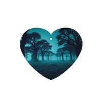 Poezjzw Ambientadores de coche con diseño de bosque misterioso, 6 unidades, pastillas de aromaterapia colgantes en forma de corazón, ambientadores perfumados para dormitorio y baño
