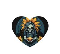 Poezjzw Ambientadores de coche con diseño de bruja de girasol, 4 unidades, en forma de corazón, para colgar en tabletas de aromaterapia, ambientadores perfumados para dormitorio y baño