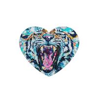 Poezjzw Ambientadores de coche con diseño de cabeza de tigre, 6 unidades, en forma de corazón, para colgar, aromaterapia, ambientadores perfumados para dormitorio y baño