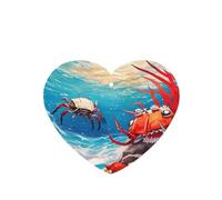 Poezjzw Ambientadores de coche con diseño de cangrejo pequeño en T en forma de corazón, 6 unidades, pastillas de aromaterapia para colgar, ambientadores perfumados para dormitorio y baño