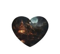 Poezjzw Ambientadores de coche con diseño de castillo en el bosque, 6 unidades, en forma de corazón, para colgar, aromaterapia, ambientadores perfumados para dormitorio, armario, zapatos