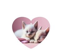 Poezjzw Ambientadores de coche con diseño de dos gatitos dormidos, 4 unidades, en forma de corazón, para colgar en forma de corazón, para aromaterapia, ambientadores perfumados para dormitorio