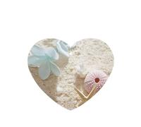 Poezjzw Ambientadores de coche con diseño de flores azules con estrellas de mar en la playa, 6 unidades, en forma de corazón, tabletas de aromaterapia, ambientadores perfumados para dormitorio
