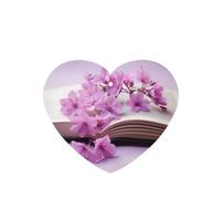 Poezjzw Ambientadores de coche con diseño de flores de libro, 4 unidades, en forma de corazón, para colgar en tabletas de aromaterapia, ambientadores perfumados para dormitorio, armario, zapatos