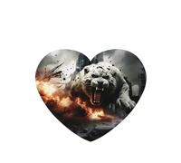 Poezjzw Ambientadores de coche con diseño de fuego Tiger Out Of Cannon 4 piezas en forma de corazón para colgar en tabletas de aromaterapia, ambientadores perfumados para dormitorio, armario, zapatos