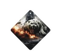 Poezjzw Ambientadores de coche con diseño de fuego Tiger Out Of Cannon, 4 unidades, tabletas cuadradas de aromaterapia, ambientadores perfumados para dormitorio, armario, zapatos