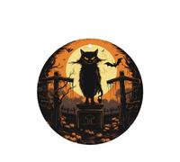Poezjzw Ambientadores de coche con diseño de gato en cruz con diseño de lápida, 4 unidades, forma redonda, para colgar, tabletas de aromaterapia, ambientadores perfumados para dormitorio, armario