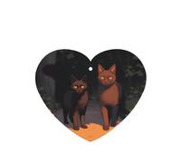 Poezjzw Ambientadores de coche con diseño de gato fuera de las sombras, 4 unidades, en forma de corazón, para colgar en tabletas de aromaterapia, ambientadores perfumados para dormitorio, armario