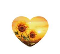 Poezjzw Ambientadores de coche con diseño de girasol al atardecer, 4 unidades, en forma de corazón, para colgar en tabletas de aromaterapia, ambientadores perfumados para dormitorio y baño