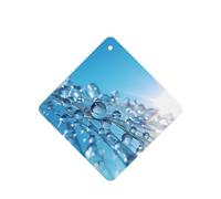 Poezjzw Ambientadores de coche con diseño de gotas de rocío de cristal, 4 unidades, tabletas cuadradas de aromaterapia, ambientadores perfumados para dormitorio, armario, zapatos