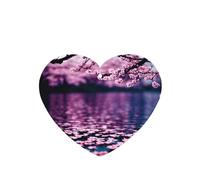 Poezjzw Ambientadores de coche con diseño de lago de flor de cerezo, 4 unidades, en forma de corazón, para colgar en tabletas de aromaterapia, ambientadores perfumados para dormitorio y baño