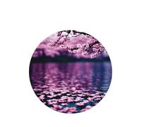 Poezjzw Ambientadores de coche con diseño de lago de flor de cerezo, 4 unidades, forma redonda, para colgar, tabletas de aromaterapia, ambientadores perfumados para dormitorio y baño