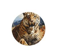 Poezjzw Ambientadores de coche con diseño de leopardo en busca de presa, 6 unidades, forma redonda, para colgar, tabletas de aromaterapia, ambientadores perfumados para dormitorio y baño