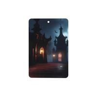 Poezjzw Ambientadores de coche con diseño de linterna por la noche, 4 unidades, rectangulares colgantes, tabletas de aromaterapia, ambientadores perfumados para dormitorio y baño