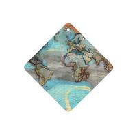 Poezjzw Ambientadores de coche con diseño de mapa del mundo de dibujos animados, 4 unidades, tabletas cuadradas de aromaterapia, ambientadores perfumados para dormitorio y baño