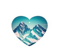 Poezjzw Ambientadores de coche con diseño de nieve en la parte superior de una montaña, 4 unidades, en forma de corazón, para colgar en tabletas de aromaterapia, ambientadores perfumados para
