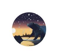 Poezjzw Ambientadores de coche con diseño de oso de pesca de estrella, 6 unidades, forma redonda, para colgar, tabletas de aromaterapia, ambientadores perfumados para dormitorio, armario, zapatos