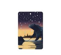 Poezjzw Ambientadores de coche con diseño de oso de pesca de estrellas, 4 unidades, rectangulares colgantes, tabletas de aromaterapia, ambientadores perfumados para dormitorio, armario, zapatos
