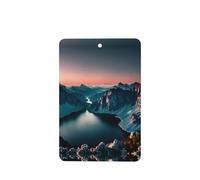 Poezjzw Ambientadores de coche con diseño de paisaje impresionante, 6 unidades, rectangulares colgantes, tabletas de aromaterapia, ambientadores perfumados para dormitorio y baño