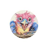 Poezjzw Ambientadores de coche con diseño de pájaro patriarca de dibujos animados, 4 unidades, forma redonda, para colgar, tabletas de aromaterapia, ambientadores perfumados para dormitorio, armario