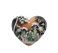 Poezjzw Ambientadores de coche con diseño de papel de la selva, 4 unidades, en forma de corazón, para colgar, aromaterapia, ambientadores perfumados para dormitorio y baño