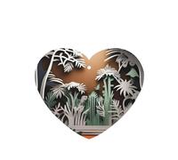 Poezjzw Ambientadores de coche con diseño de papel de la selva, 6 unidades, en forma de corazón, para colgar, aromaterapia, ambientadores perfumados para dormitorio y baño