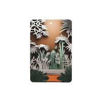 Poezjzw Ambientadores de coche con diseño de papel de selva, 4 unidades, rectangulares colgantes, tabletas de aromaterapia, ambientadores perfumados para dormitorio y baño