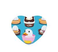 Poezjzw Ambientadores de coche con diseño de pato y helado, 4 unidades, pastillas de aromaterapia colgantes en forma de corazón, ambientadores perfumados para dormitorio y baño