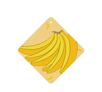 Poezjzw Ambientadores de coche con diseño de plátano de dibujos animados, 4 unidades, tabletas cuadradas de aromaterapia, ambientadores perfumados para dormitorio y baño