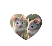 Poezjzw Ambientadores de coche con diseño de ratón enamorado, 4 unidades, en forma de corazón, para colgar en tabletas de aromaterapia, ambientadores perfumados para dormitorio y baño